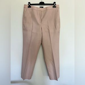 J Crew Kate Linen Dusty Pink Slacks Pants Size 14